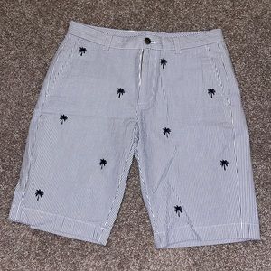 Brooks Brothers 346 Striped Blue Seersucker Shorts
